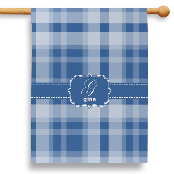 Custom Plaid 28" House Flag - Single Sided (Personalized)