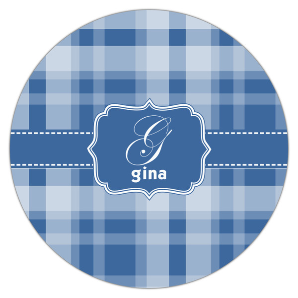 Plaid Icing Circle - Large - Single