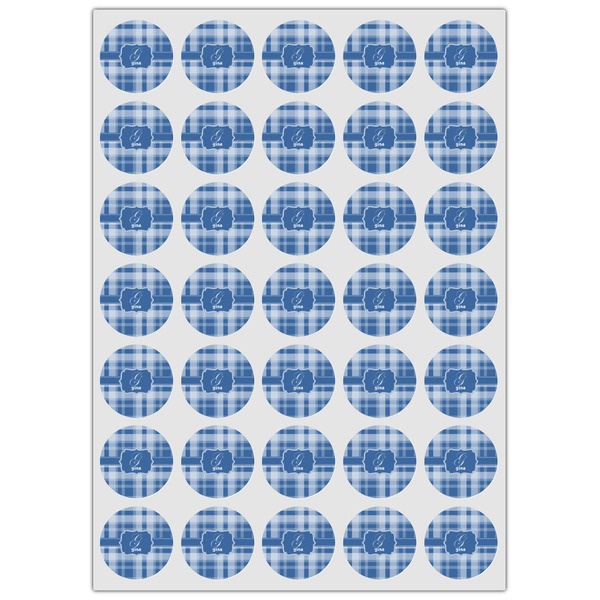 Plaid Icing Circle - XSmall - Set of 35