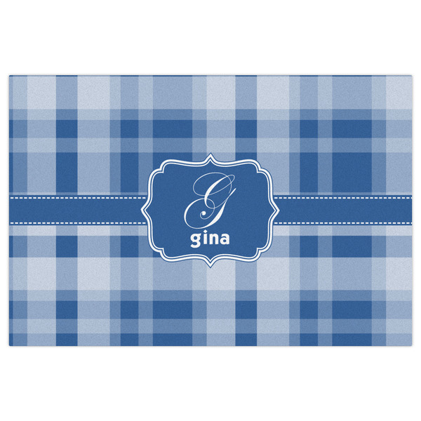 Plaid Indoor / Outdoor Rug - 4'x6' - Front Flat