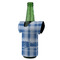 Plaid Jersey Bottle Cooler - ANGLE (on bottle)
