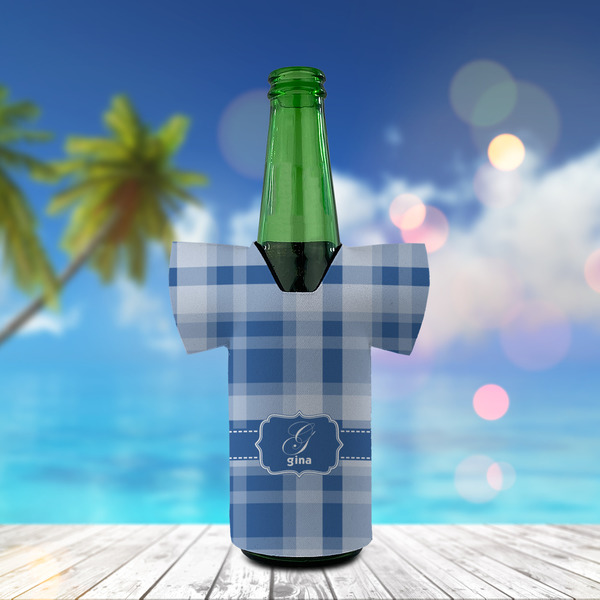 Plaid Jersey Bottle Cooler - LIFESTYLE