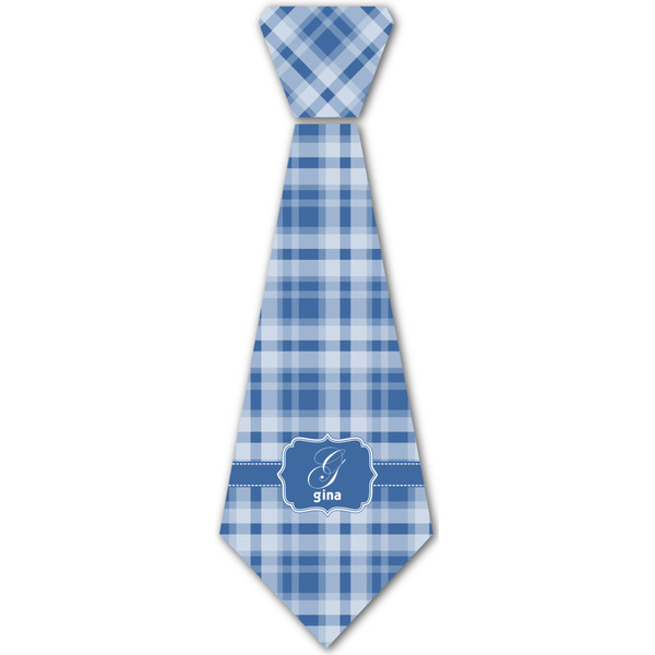Custom Plaid Iron On Tie - 4 Sizes w/ Name and Initial