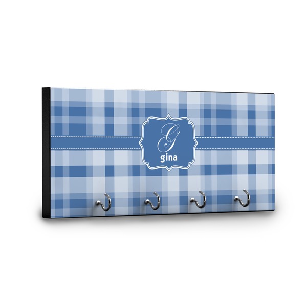 Plaid Key Hanger - Front View with Hooks