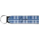 Plaid Neoprene Keychain Fob (Personalized)