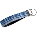 Plaid Webbing Keychain Fob - Small (Personalized)