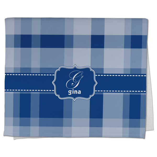 Custom Plaid Kitchen Towel - Poly Cotton w/ Name and Initial