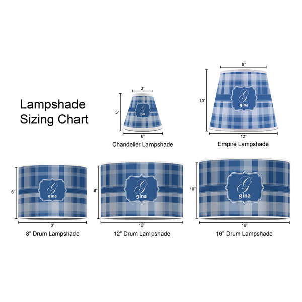 Plaid Lampshade Sizing Chart