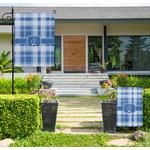 Plaid Large Garden Flag - Double Sided (Personalized)