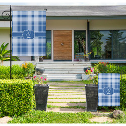 Plaid Large Garden Flag - Double Sided (Personalized)