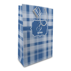 Plaid Large Gift Bag (Personalized)