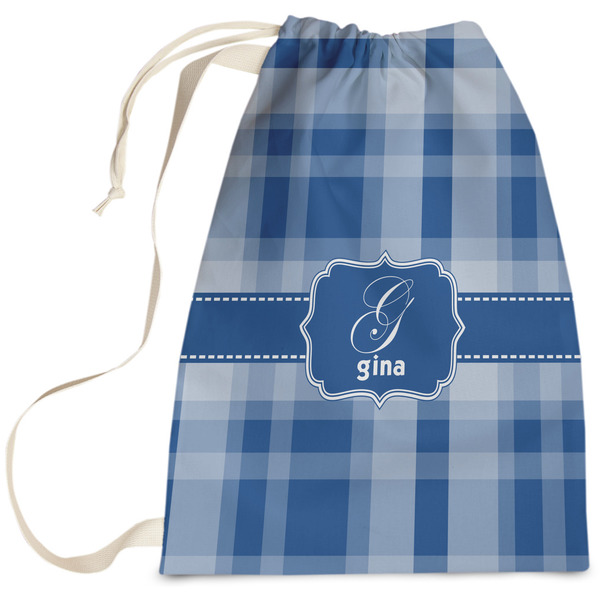 Custom Plaid Laundry Bag - Large (Personalized)