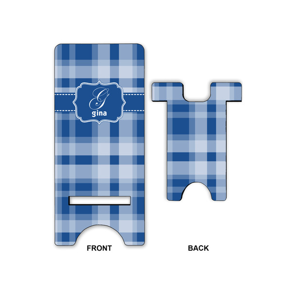 Plaid Large Phone Stand - Front & Back