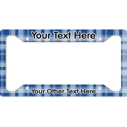 Plaid License Plate Frame (Personalized)
