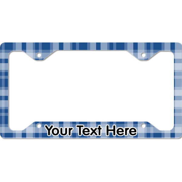 Custom Plaid License Plate Frame - Style C (Personalized)