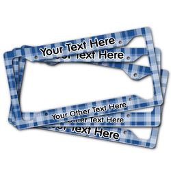 Plaid License Plate Frame (Personalized)