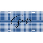 Plaid Front License Plate (Personalized)