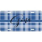 Plaid Front License Plate (Personalized)