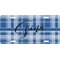 Plaid Personalized Front License Plate
