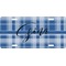 Plaid Front License Plate (Personalized)