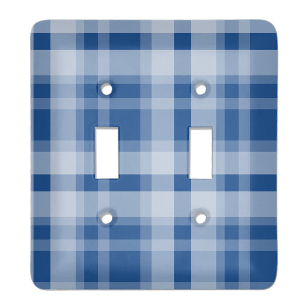 Custom Plaid Light Switch Cover (2 Toggle Plate)