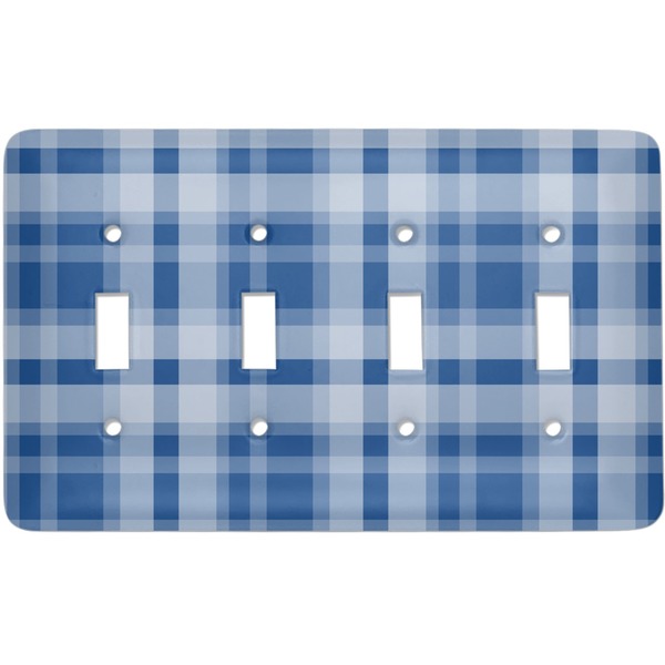Custom Plaid Light Switch Cover (4 Toggle Plate)