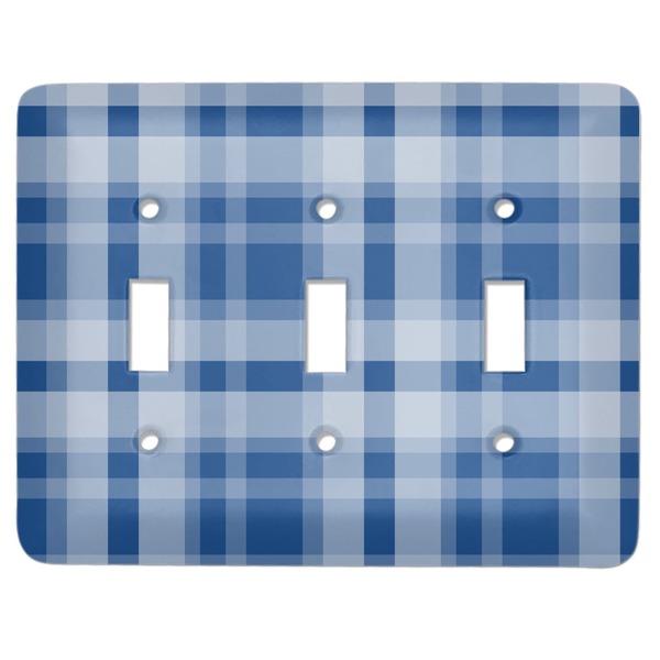Custom Plaid Light Switch Cover (3 Toggle Plate)