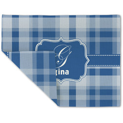 Plaid Double-Sided Linen Placemat - Single w/ Name and Initial
