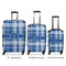 Plaid Luggage Bags all sizes - With Handle