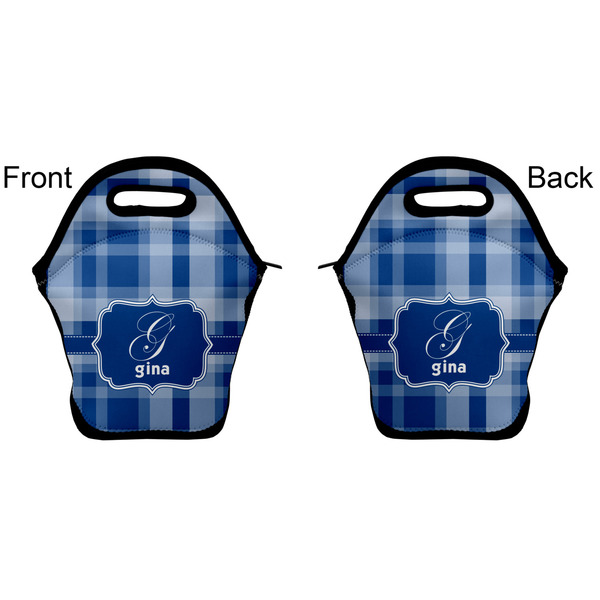 Plaid Lunch Bag - Front and Back