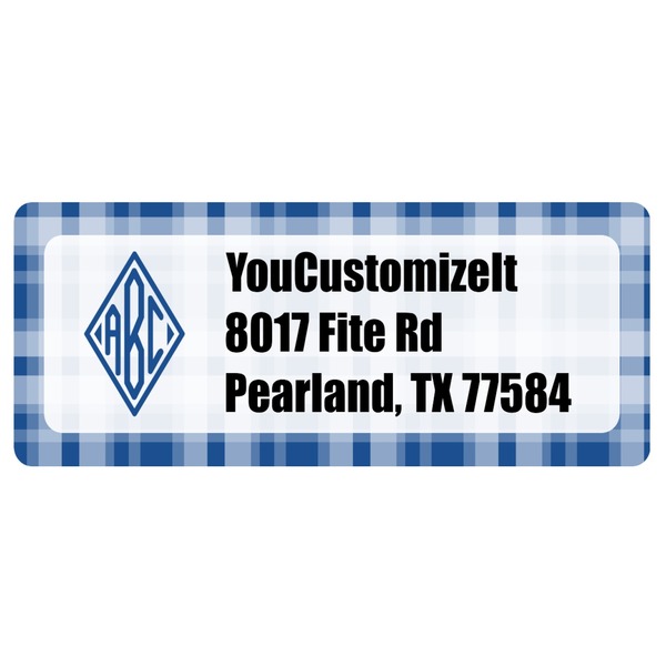 Custom Plaid Return Address Labels (Personalized)