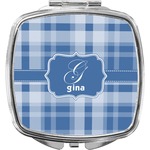Plaid Compact Makeup Mirror (Personalized)