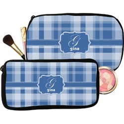 Plaid Makeup / Cosmetic Bag (Personalized)
