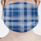 Plaid Mask - Pleated (new) Front View on Girl
