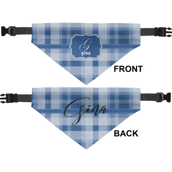 Plaid Medium Dog Bandana Approval