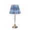 Plaid Poly Film Empire Lampshade - On Stand