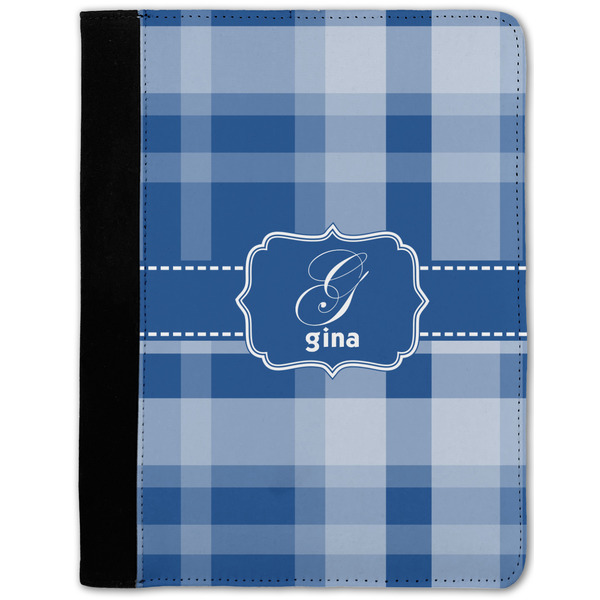 Custom Plaid Notebook Padfolio - Medium w/ Name and Initial