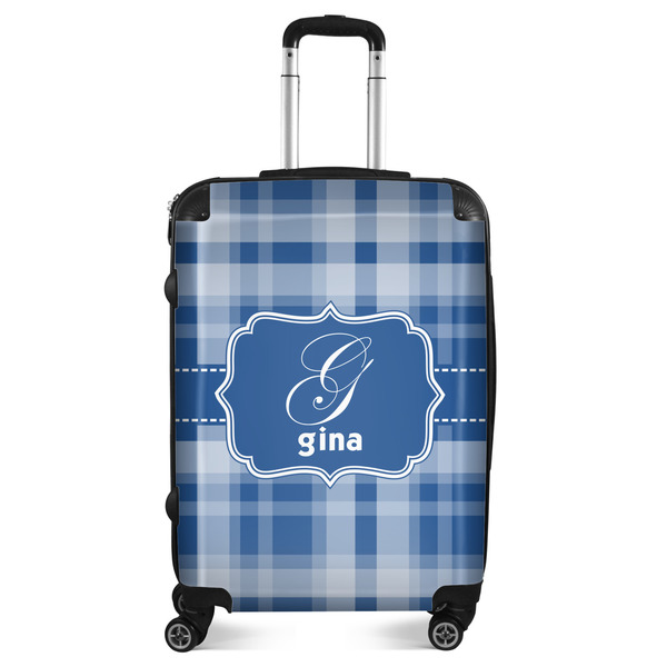 Custom Plaid Suitcase - 24" Medium - Checked (Personalized)