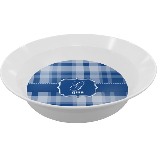 Custom Plaid Melamine Bowl (Personalized)