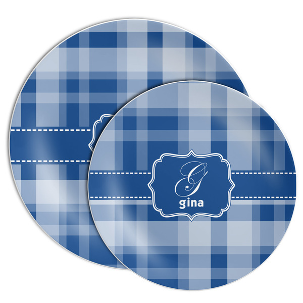 Plaid Melamine Plates - PARENT/MAIN