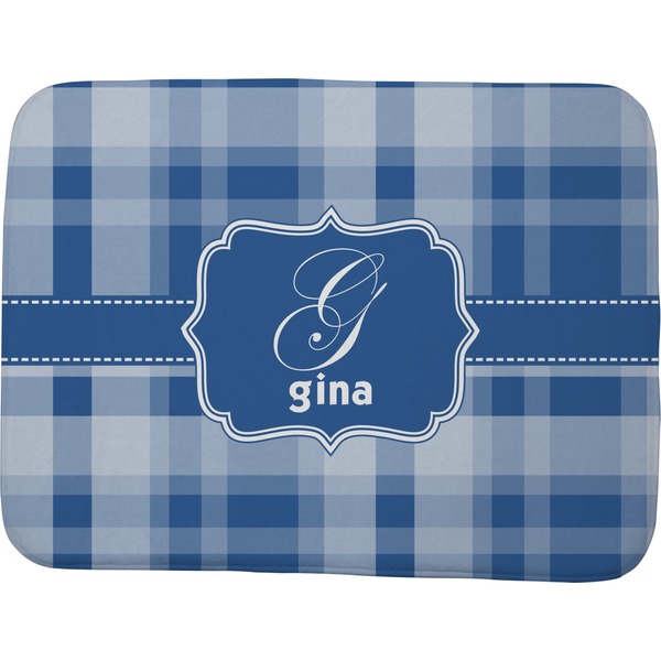 Plaid Memory Foam Bath Mat 48 X 36