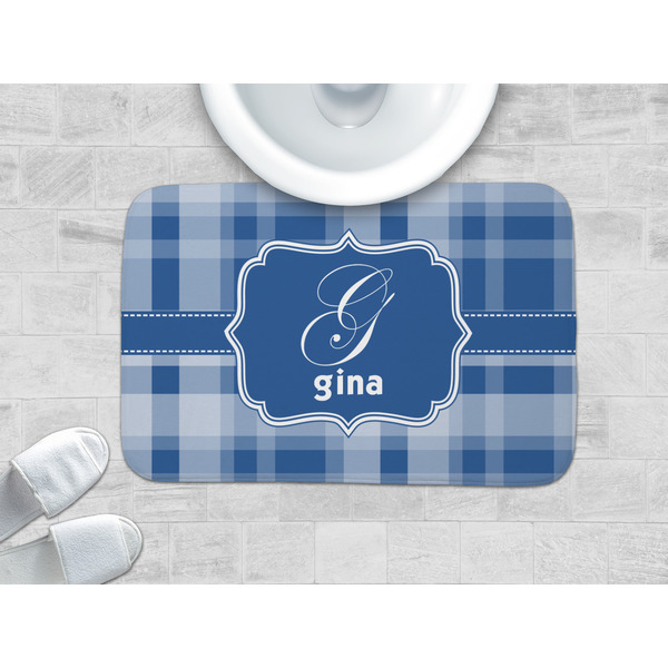 Plaid Memory Foam Bath Mat - LIFESTYLE 34x21