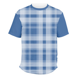 Plaid Men's Crew T-Shirt - Medium (Personalized)
