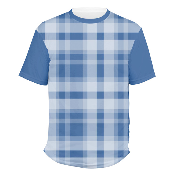 Custom Plaid Men's Crew T-Shirt - Small