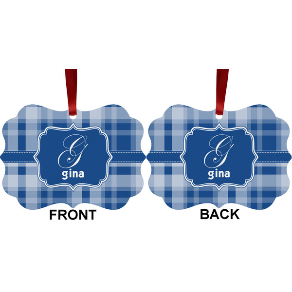 Plaid Metal Benilux Ornament - Front and Back (APPROVAL)