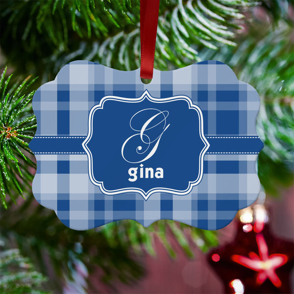 Plaid Metal Benilux Ornament - Lifestyle