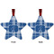 Plaid Metal Star Ornament - Front and Back