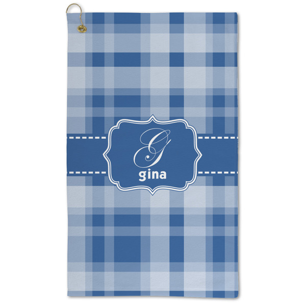Custom Plaid Microfiber Golf Towel - Large (Personalized)