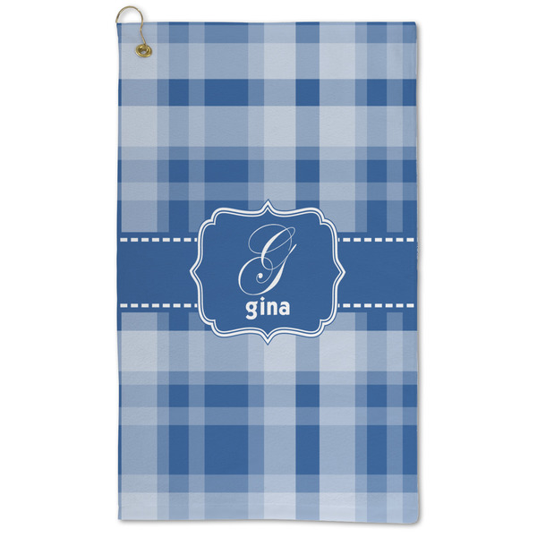 Custom Plaid Microfiber Golf Towel (Personalized)