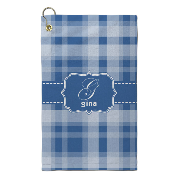 Custom Plaid Microfiber Golf Towel - Small (Personalized)